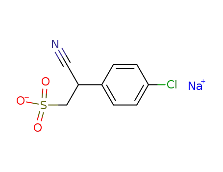 Molecular Structure of 134589-61-0 (Sodium 2-(4-Chlorophenyl)-2-cyanoethylsulfonate)