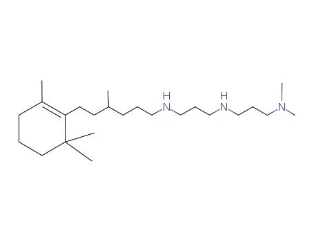 Molecular Structure of 96459-13-1 (N-<3-Dimethylamino-propyl>-N'-<4-methyl-6-(2,6,6-trimethyl-cyclohexen-(1)-yl)-hexyl>-1,3-propandiamin)