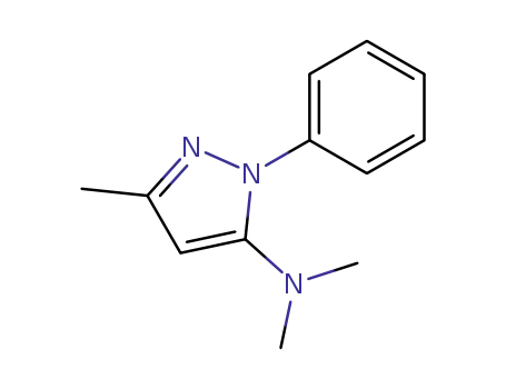 Molecular Structure of 62235-99-8 (1H-Pyrazol-5-amine, N,N,3-trimethyl-1-phenyl-)