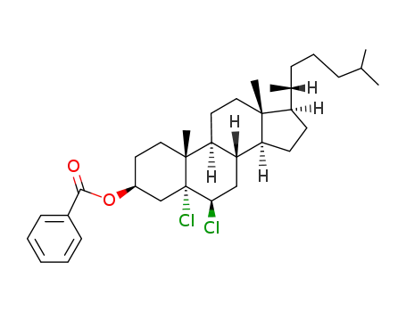 Molecular Structure of 62307-95-3 (3β-benzoyloxy-5α,6β-dichlorocholestane)