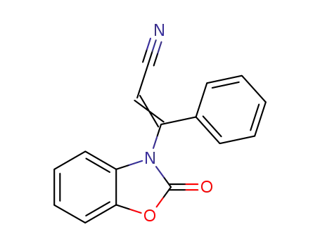 Molecular Structure of 129959-41-7 (3-(3-phenyl-2-propenenitrile)benzoxazol-2-one)