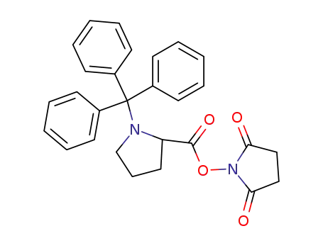 Molecular Structure of 92466-15-4 (2,5-Pyrrolidinedione,
1-[[[1-(triphenylmethyl)-2-pyrrolidinyl]carbonyl]oxy]-, (S)-)