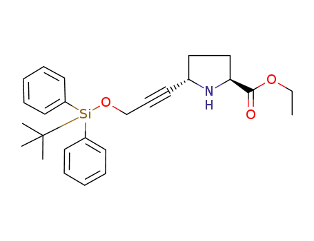 L-Proline, 5-[3-[[(1,1-dimethylethyl)diphenylsilyl]oxy]-1-propyn-1-yl]-, ethyl
ester, (5S)-