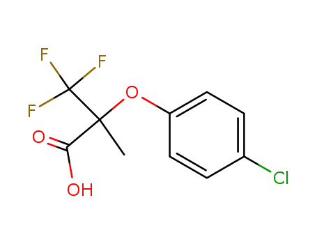 Molecular Structure of 60201-03-8 (Propanoic acid, 2-(4-chlorophenoxy)-3,3,3-trifluoro-2-methyl-)