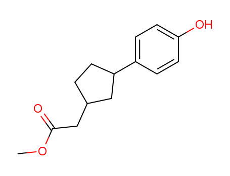 1-<(methoxycarbonyl)methyl>-3-(4-hydroxyphenyl)cyclopentane
