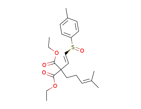(S)-(E)-Diethyl 2-(4-methylpent-3-enyl)-2-<2-(p-toluenesulfinyl)vinyl>malonate