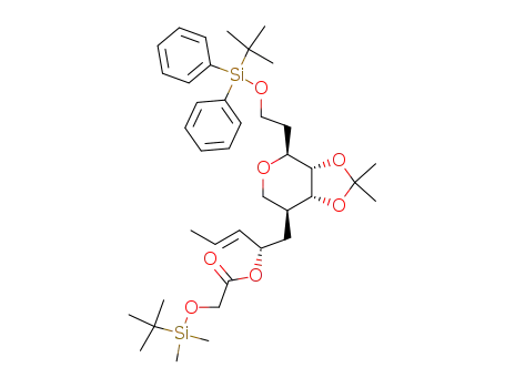 <3aS-<3aα,4α,7aα,7α(3E,2S<sup>*</sup>)>>-tetrahydro-2,2-dimethyl-4-<2-<<(1,1-dimethylethyl)diphenylsilyl>oxy>ethyl>-α(1-propenyl)-4H-1,3-dioxolo<4,5-c>pyran-7-ethanol<<(1,1-dimethylethyl)dimethylsilyl>oxy>acetate