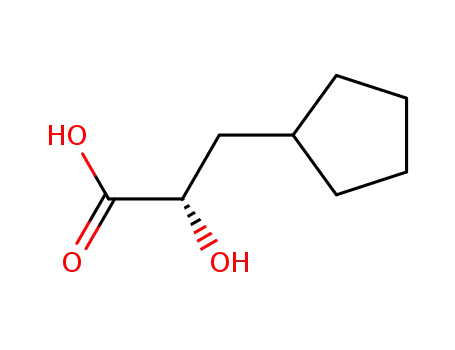 Molecular Structure of 300854-06-2 (2-(S)Hydroxy-3-(cyclopentyl)propanoic acid)