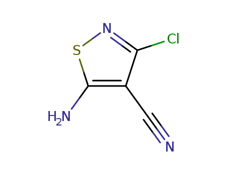 Molecular Structure of 3889-68-7 (5-Amino-3-chloro-4-isothiazolecarbonitrile)