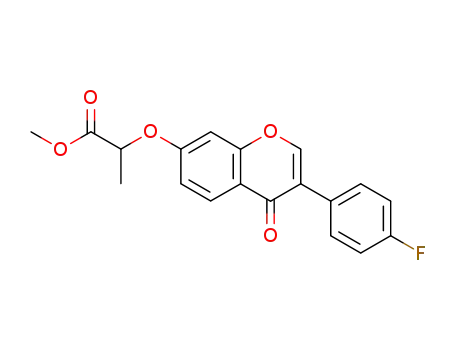 Molecular Structure of 131814-59-0 (methyl 2-{[3-(4-fluorophenyl)-4-oxo-4H-chromen-7-yl]oxy}propanoate)