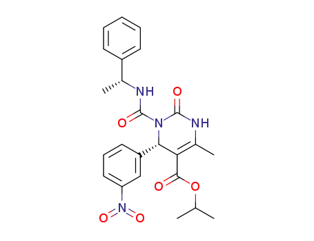 <1(R),6S>-1,2,3,6-tetrahydro-4-methyl-6-(3-nitrophenyl)-2-oxo-1-<<(1-phenyl ethyl)amino>carbonyl>-5-pyrimidinecarboxylic acid, 1-methylethyl ester