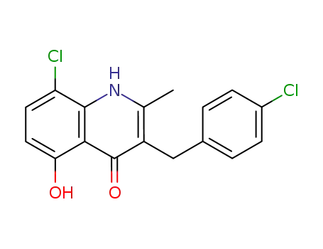8-chloro-3-(4-chlorobenzyl)-5-hydroxy-2-methyl-1H-quinolin-4-one