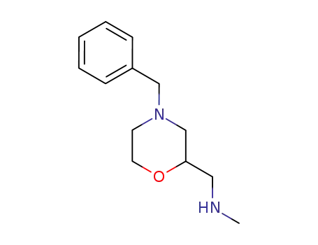 Molecular Structure of 126645-75-8 ((4-BENZYL-MORPHOLIN-2-YLMETHYL)-METHYL-AMINE)