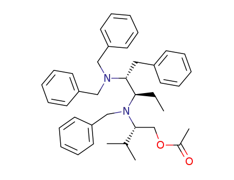 Acetic acid (S)-2-[benzyl-((1S,2S)-2-dibenzylamino-1-ethyl-3-phenyl-propyl)-amino]-3-methyl-butyl ester