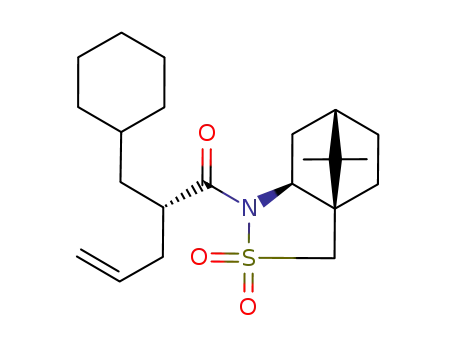 4-((2S)-2-cyclohexylmethyl-1-oxopent-4-enyl)-(7R)-10,10-dimethyl-5-thia-4-azatricyclo<5.2.1.0>decane-5,5-dioxide