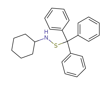 Molecular Structure of 86864-53-1 (N-Cyclohexyl-1,1,1-triphenylmethanesulfenamide)
