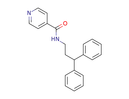 Molecular Structure of 102318-13-8 (4-Pyridinecarboxamide, N-(3,3-diphenylpropyl)-)