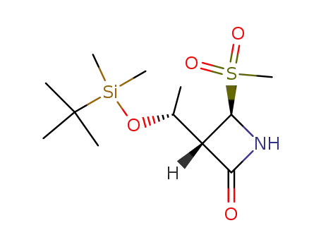 (3S,4R)-3-<(R)-1-(tert-Butyldimethylsiloxy)ethyl>-4-(methylsulfonyl)-2-azetidinone