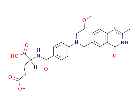 (S)-2-{4-[(2-Methoxy-ethyl)-(2-methyl-4-oxo-3,4-dihydro-quinazolin-6-ylmethyl)-amino]-benzoylamino}-pentanedioic acid