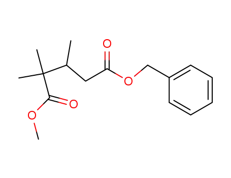Molecular Structure of 114701-88-1 (2,2,3-Trimethyl-pentanedioic acid 5-benzyl ester 1-methyl ester)
