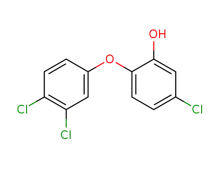 Molecular Structure of 3380-33-4 (Phenol, 5-chloro-2-(3,4-dichlorophenoxy)-)