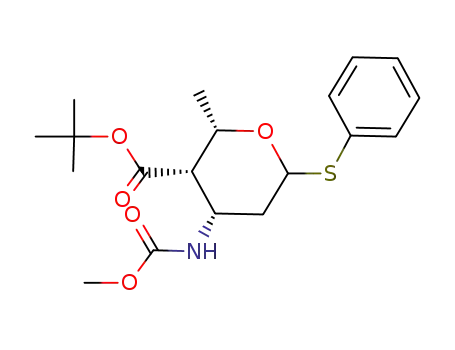 (2S,3S,4S)-4-Methoxycarbonylamino-2-methyl-6-phenylsulfanyl-tetrahydro-pyran-3-carboxylic acid tert-butyl ester