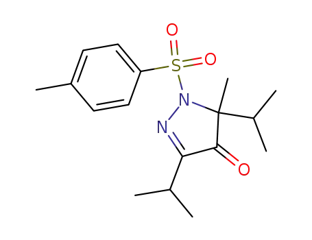 Molecular Structure of 74097-90-8 (3,5-diisopropyl-5-methyl-1-p-tosyl-2-pyrazolin-4-one)