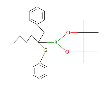 1,3,2-Dioxaborolane,
4,4,5,5-tetramethyl-2-[1-(phenylmethyl)-1-(phenylthio)pentyl]-