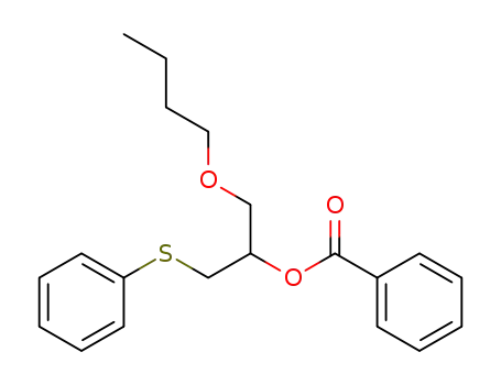 Molecular Structure of 125453-82-9 (1-butoxy-3-phenylthio-2-propyl benzoate)