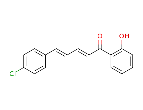 Molecular Structure of 133567-72-3 (2,4-Pentadien-1-one, 5-(4-chlorophenyl)-1-(2-hydroxyphenyl)-, (2E,4E)-)