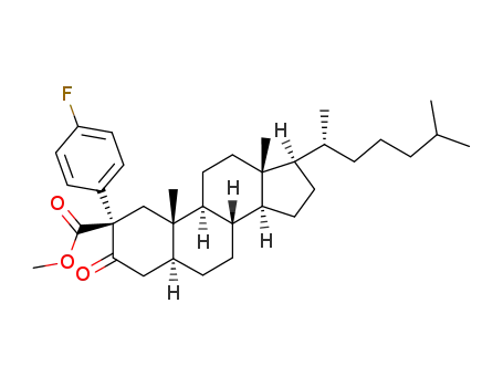 methyl 2α-(p-fluorophenyl)-3-oxo-5α-cholestane-2β-carboxylate