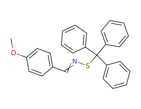 Molecular Structure of 86864-35-9 (1-(4-methoxyphenyl)-N-(tritylsulfanyl)methanimine)