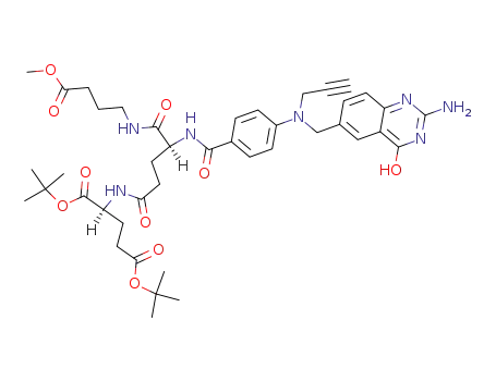 Molecular Structure of 120092-32-2 (di(t-butyl) p-<N-<(2-amino-4-hydroxy-6-quinazolinyl)methyl>-N-2-propynylamino>benzoyl-γ-<α-(3-methoxycarbonylpropylamino)>glutamyl-glutamate)