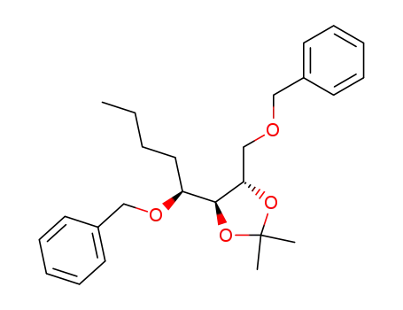 (4S,5S,1'S)-5-benzyloxymethyl-2,2-dimethyl-4(1'-benzyloxypentan-1'-yl)-1,3-dioxolan