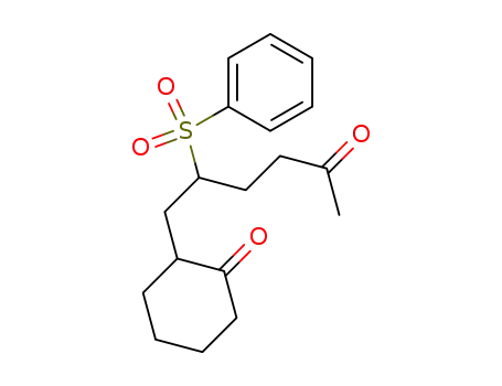 Cyclohexanone, 2-[5-oxo-2-(phenylsulfonyl)hexyl]-