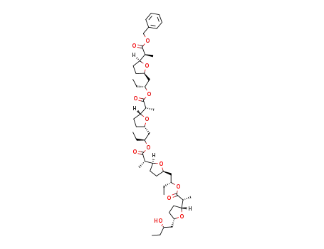 (-)-(2R,3R,6S,8S)-Homononactyl-(+)-(2S,3S<sub>.6</sub>R,8R)-homononactyl-(-)-(2R,3R,6S,8S)-homononactyl-(+)-(2S,3S,6R,8R)-homononactinsaeure-benzylester