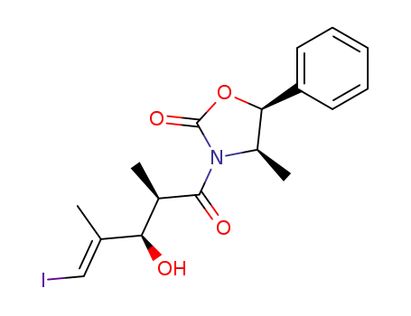 (4R,5S)-3-((E)-(2R,3R)-3-Hydroxy-5-iodo-2,4-dimethyl-pent-4-enoyl)-4-methyl-5-phenyl-oxazolidin-2-one