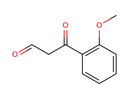 Molecular Structure of 67860-32-6 (Benzenepropanal, 2-methoxy-b-oxo-)