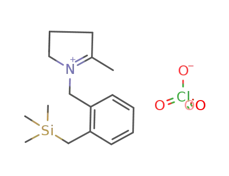 2-methyl-1-<o-<(trimethylsilyl)methyl>benzyl>-1-pyrrolinium perchlorate