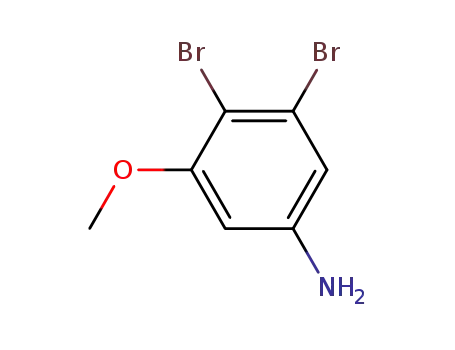 Molecular Structure of 95970-21-1 (Benzenamine, 3,4-dibromo-5-methoxy-)