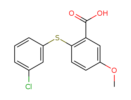 2-(3-chlorophenyl)sulfanyl-5-methoxy-benzoic acid