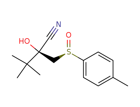 (S<sub>2</sub>,R<sub>S</sub>)-3,3-dimethyl-2-hydroxy-2-<<(4-methylphenyl)sulfinyl>methyl>butanenitrile