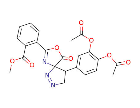1-(3,4-Diacetoxyphenyl)-7-<o-(methoxycarbonyl)phenyl>-8-oxa-3,4,6-triazaspiro<4.4>nona-3,6-dien-9-one