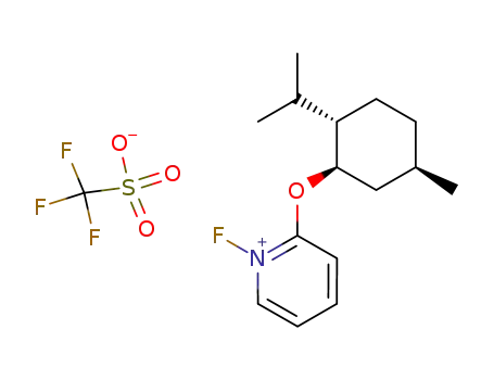 Molecular Structure of 135182-84-2 (N-Fluoro-2-<(1R,3R,4S)-menthyloxy>pyridinium triflate)