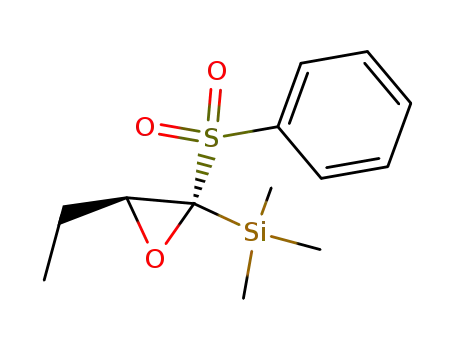 Molecular Structure of 128588-84-1 (Silane, [3-ethyl-2-(phenylsulfonyl)oxiranyl]trimethyl-, trans-)