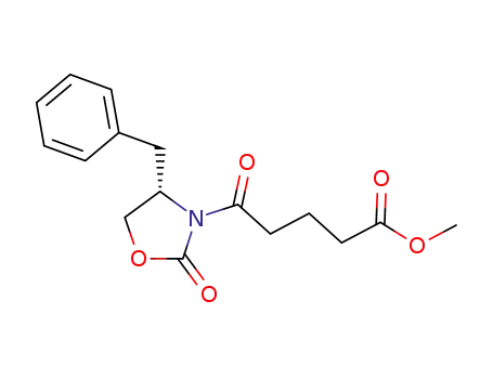 Molecular Structure of 119933-82-3 ((4S)-3-(1,5-dioxo-5-methoxypentyl)-4-(phenylmethyl)-2-oxazolidinone)