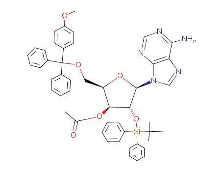 9-<5'-O-(monomethoxytrityl)-2'-O-(tert-butyldiphenylsilyl)-3'-O-acetyl-β-D-xylofuranosyl>adenine