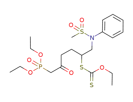 [5-ethoxythiocarbonylsulfanyl-6-(methanesulfonyl-phenyl-amino)-2-oxo-hexyl]-phosphonic acid diethyl ester