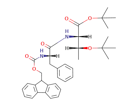 Molecular Structure of 87720-56-7 (t-butyl-N-fluoren-9-ylmethyloxycarbonyl-L-phenylalanyl-O-t-butyl-L-threonine)