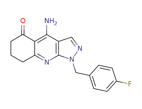 4-Amino-1-(4-fluorobenzyl)-7,8-dihydro-6H-pyrazolo<3,4-b>quinolin-5-one